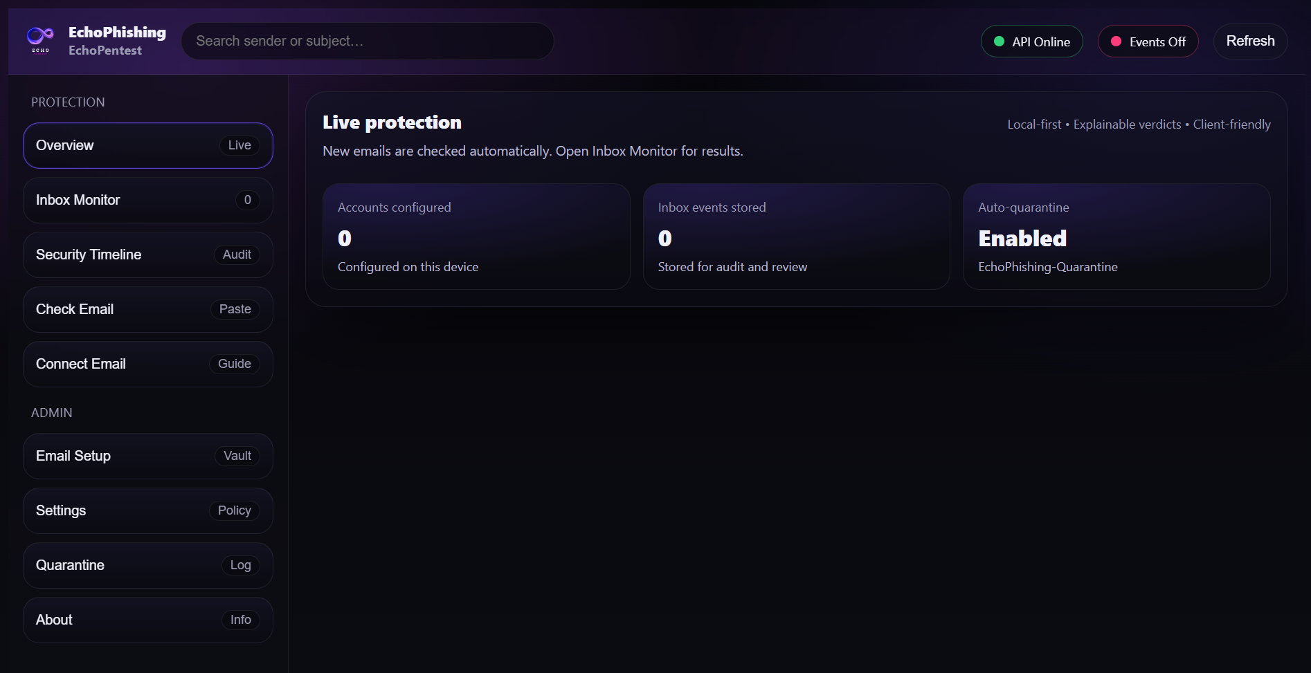 EchoPhishing screenshot